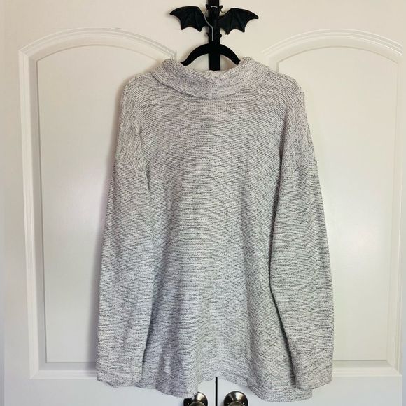 LIVI Cowl-Neck Textured Top, Drawstring bottom, Pockets, stretch, size 22-24 - Picture 5 of 15